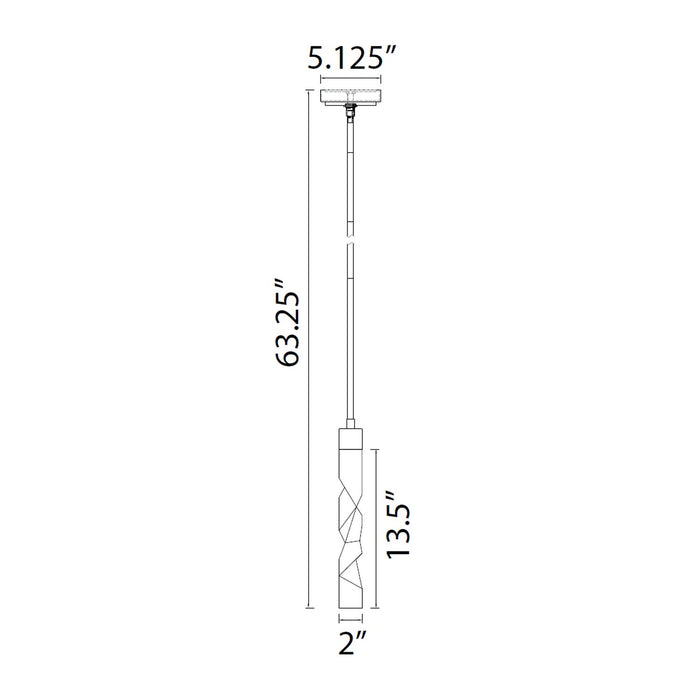 Zeev Lighting - MP11301-LED-2x2-AGB - LED Mini Pendant - Mamadim - Aged Brass