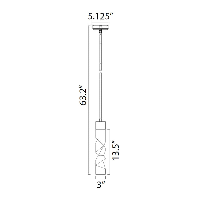 Zeev Lighting - MP11305-LED-3x3-AGB - LED Mini Pendant - Mamadim - Aged Brass