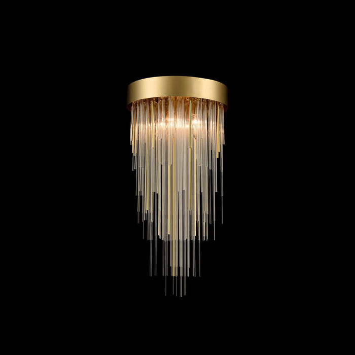 Zeev Lighting - P30008-4-AGB - Four Light Pendant - Waterfall - Aged Brass