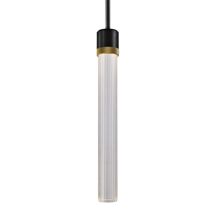 Zeev Lighting - P11704-LED-SBB-K-AGB-G4 - LED Pendant - Zigrina - Satin Brushed Black
