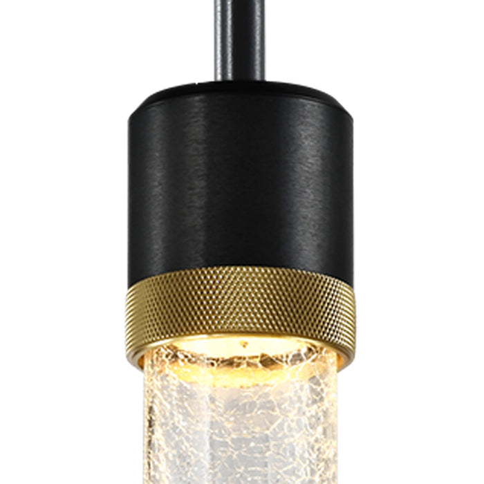 Zeev Lighting - P11704-LED-SBB-K-AGB-G5 - LED Pendant - Zigrina - Satin Brushed Black