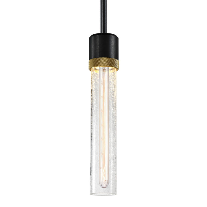 Zeev Lighting - P11708-E26-SBB-K-AGB-G5 - One Light Pendant - Zigrina - Satin Brushed Black