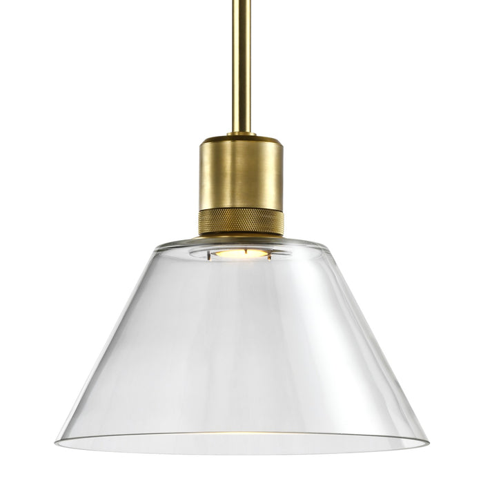 Zeev Lighting - P11701-LED-AGB-G13 - LED Pendant - Zigrina - Aged Brass