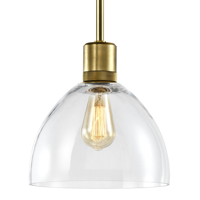Zeev Lighting - P11705-E26-AGB-G12 - One Light Pendant - Zigrina - Aged Brass