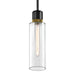 Zeev Lighting - P11708-E26-SBB-K-AGB-G15 - One Light Pendant - Zigrina - Satin Brushed Black