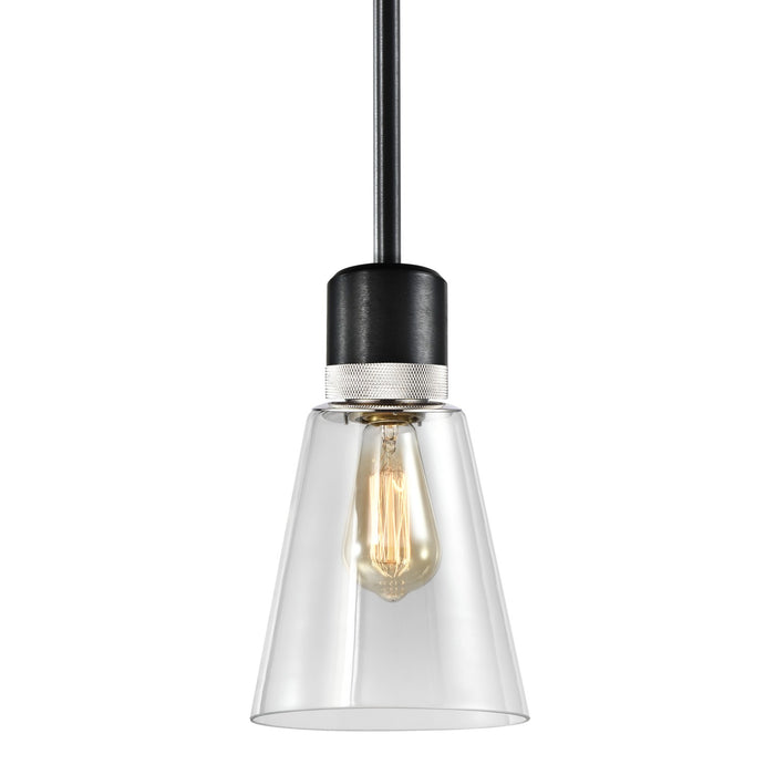 Zeev Lighting - P11708-E26-SBB-K-PN-G16 - One Light Pendant - Zigrina - Satin Brushed Black