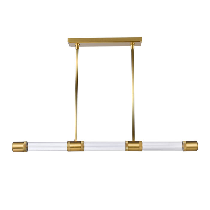 Zeev Lighting - PL11725-LED-3-AGB-G3 - LED Linear Pendant - Zigrina - Aged Brass