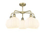 Innovations - 516-5CR-AB-G1217-8WV - LED Chandelier - Downtown Urban - Antique Brass