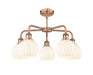 Innovations - 516-5CR-AC-G1217-6WV - LED Chandelier - Downtown Urban - Antique Copper