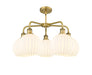 Innovations - 516-5CR-BB-G1217-8WV - LED Chandelier - Downtown Urban - Brushed Brass