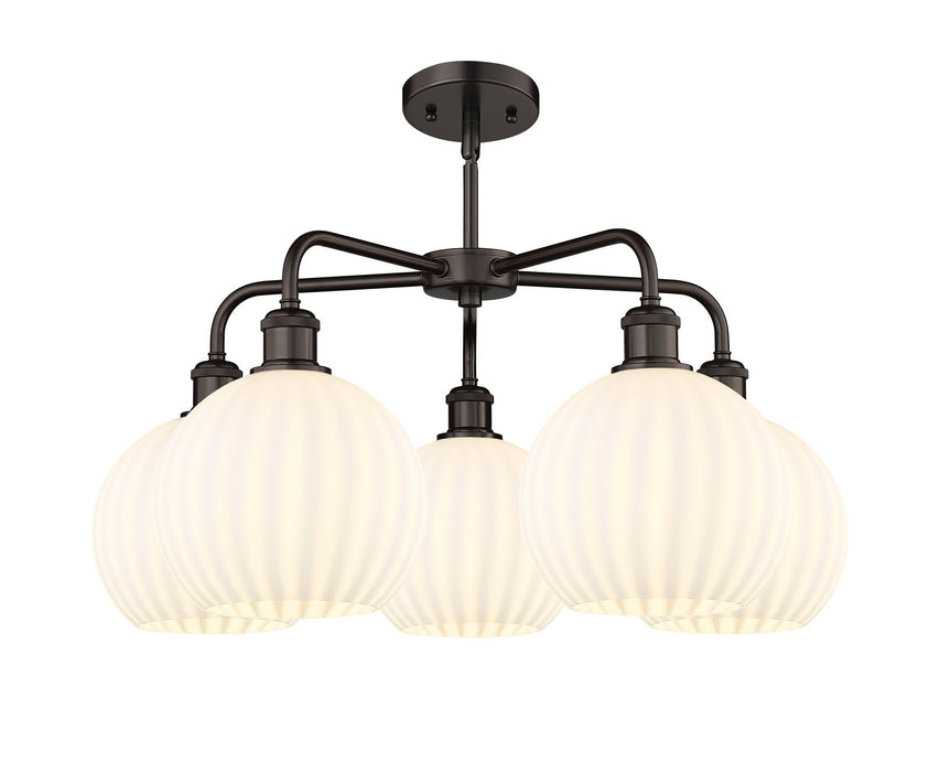 Innovations - 516-5CR-OB-G1217-8WV - LED Chandelier - Downtown Urban - Oil Rubbed Bronze