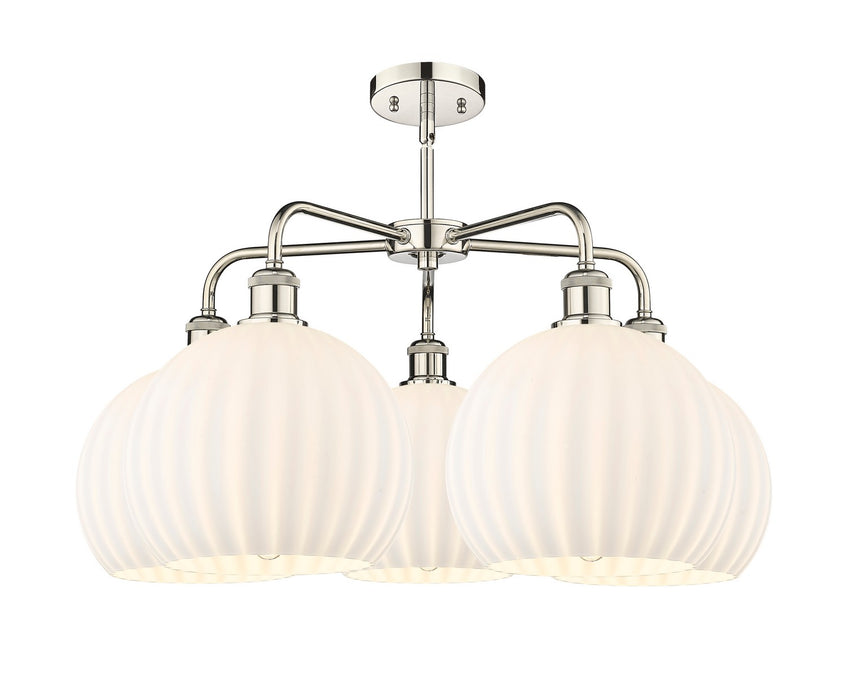 Innovations - 516-5CR-PN-G1217-10WV - LED Chandelier - Downtown Urban - Polished Nickel