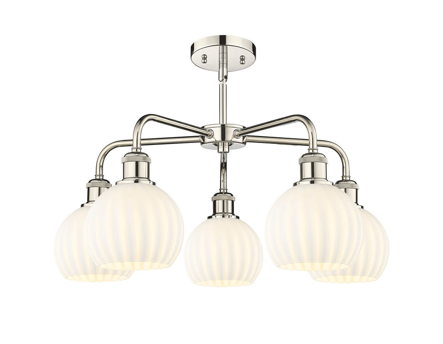 Innovations - 516-5CR-PN-G1217-6WV - LED Chandelier - Downtown Urban - Polished Nickel