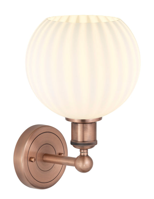 Innovations - 616-1W-AC-G1217-8WV - LED Wall Sconce - Downtown Urban - Antique Copper