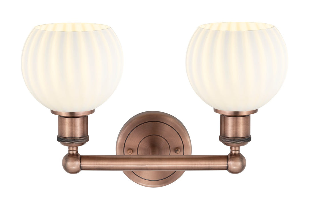 Innovations - 616-2W-AC-G1217-6WV - LED Bath Vanity - Edison - Antique Copper