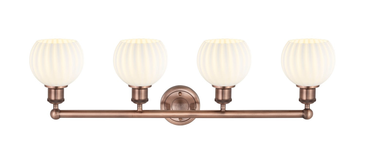 Innovations - 616-4W-AC-G1217-6WV - LED Bath Vanity - Edison - Antique Copper