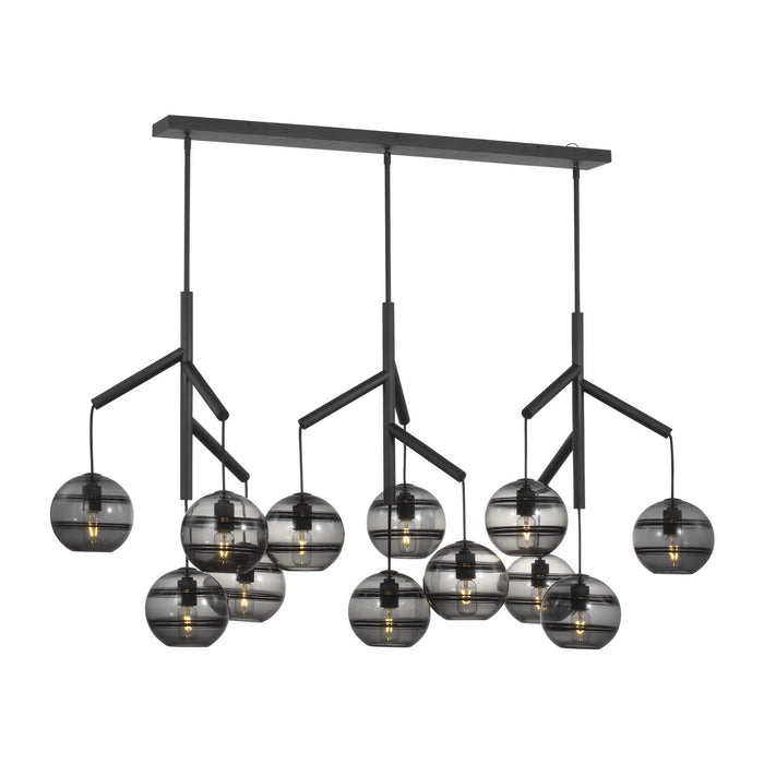 Visual Comfort Modern - 700SDNMPL3KB - 12 Light Chandelier - Sedona - Nightshade Black