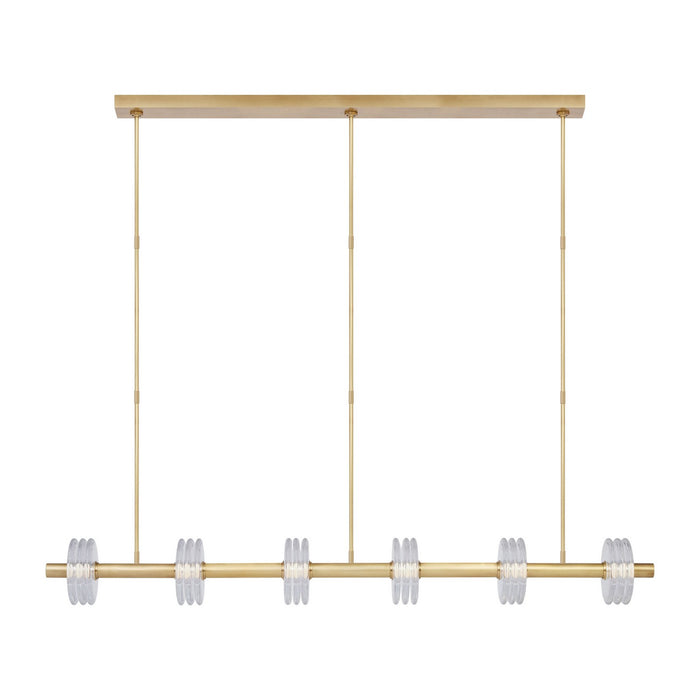 Visual Comfort Modern - KWLS30327CNB - LED Linear Chandelier - Laurel - Natural Brass