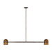 Visual Comfort Modern - AKLS33627BDZ/BWB - LED Linear Chandelier - Octavia - Blackened Bronze/Bright Worn Brass