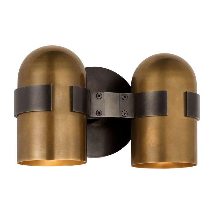 Visual Comfort Modern - AKWS33927BDZ/BWB - LED Wall Sconce - Octavia - Blackened Bronze/Bright Worn Brass