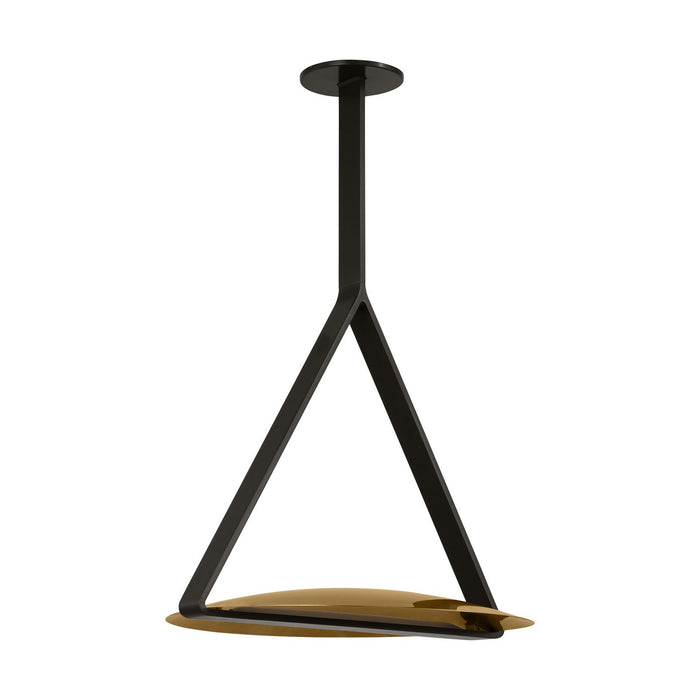 Visual Comfort Modern - PBPD35027BZ/NB - LED Pendant - Cymbal - Dark Bronze/Natural Brass