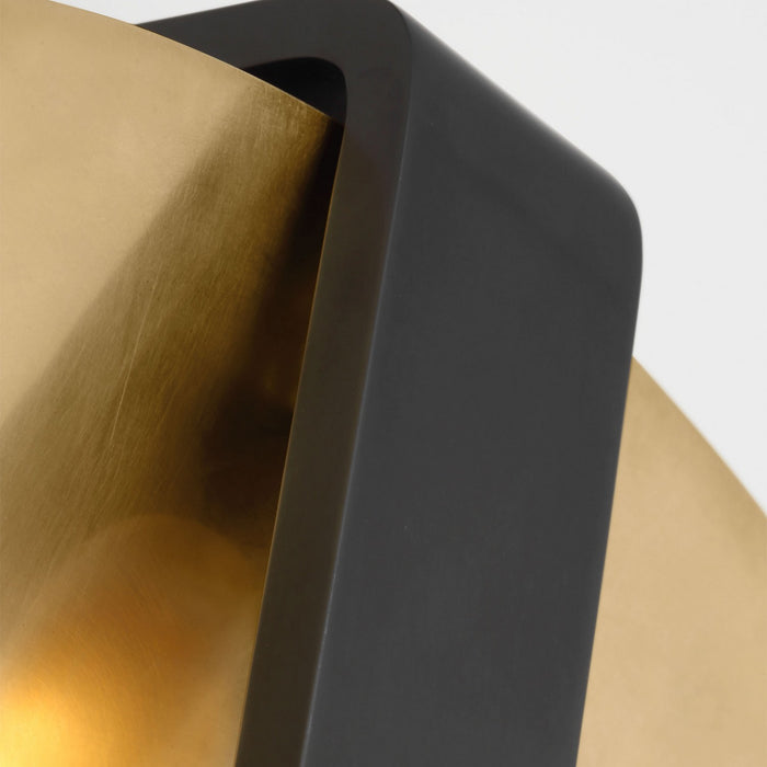 Visual Comfort Modern - PBWS35327BZ/NB - LED Wall Sconce - Cymbal - Dark Bronze/Natural Brass