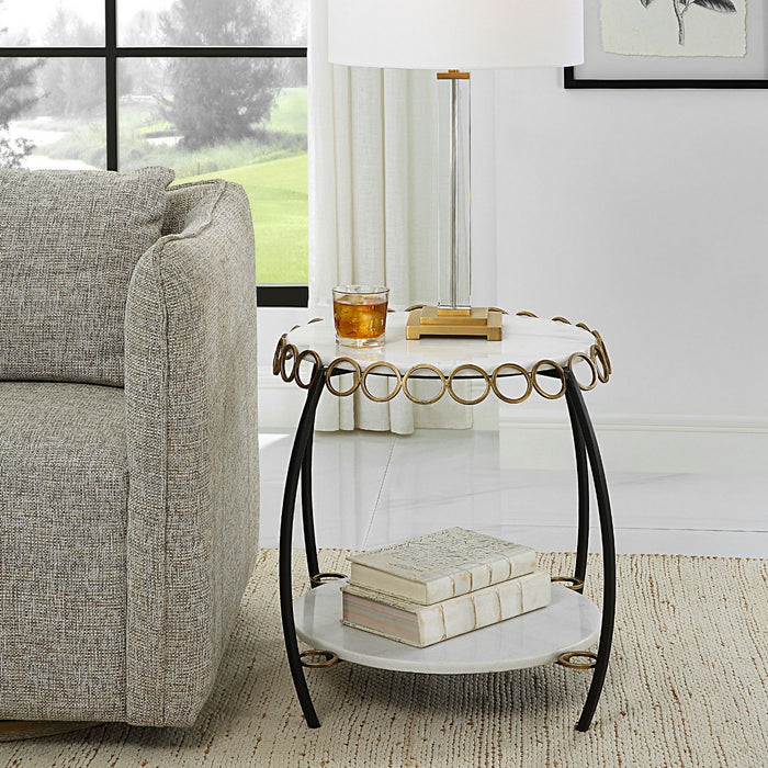 Uttermost - 22974 - Side Table - Chainlink - Antiqued Gold