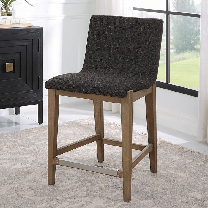 Uttermost - 23822 - Counter Stool - Klemens - Brushed Nickel