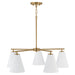 Capital Lighting - AA1040RE - Five Light Chandelier - Charlie - Matte Brass and White