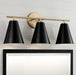 Capital Lighting - AA1039RK - Three Light Vanity - Charlie - Matte Brass and Black