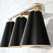 Capital Lighting - AA1039RK - Three Light Vanity - Charlie - Matte Brass and Black