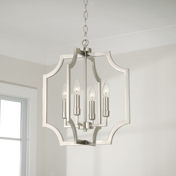 Capital Lighting - AA1037BN - Four Light Foyer Pendant - Courtney - Brushed Nickel