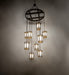 Meyda Tiffany - 267316 - Nine Light Pendant - Asbury - Antique Brass