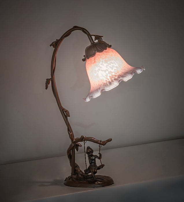 Meyda Tiffany - 269723 - One Light Mini Lamp - Fluted Bell - Bronze,Antique Brass