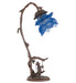 Meyda Tiffany - 269725 - One Light Mini Lamp - Blue Floral - Bronze,Antique Brass