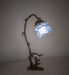 Meyda Tiffany - 269725 - One Light Mini Lamp - Blue Floral - Bronze,Antique Brass