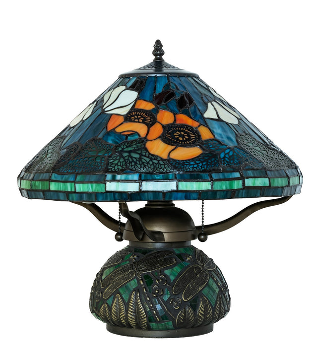 Meyda Tiffany - 270669 - Two Light Table Lamp - Tiffany Poppy - Antique,Mahogany Bronze