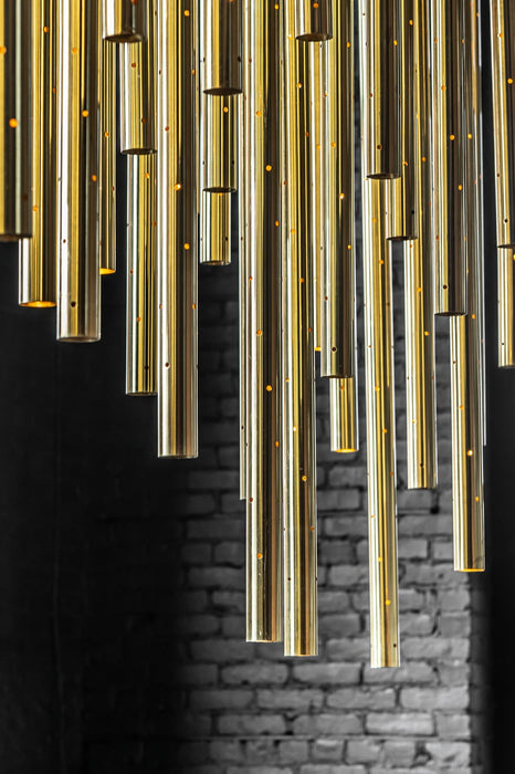 Meyda Tiffany - 261998 - LED Pendant - Emmentaler - Polished Brass