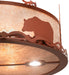 Meyda Tiffany - 267438 - Six Light Pendant - Wildlife At Dusk - Copper