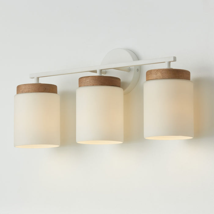 Capital Lighting - 150931LT-547 - Three Light Vanity - Liam - Light Wood and White