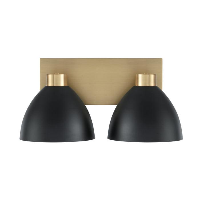 Capital Lighting - 152021AB - Two Light Vanity - Ross - Aged Brass and Black
