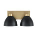 Capital Lighting - 152021AB - Two Light Vanity - Ross - Aged Brass and Black