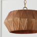 Capital Lighting - 251011LW - One Light Semi-Flush Mount - Nadeau - Light Wood and Patinaed Brass