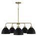 Capital Lighting - 452051AB - Five Light Chandelier - Ross - Aged Brass and Black