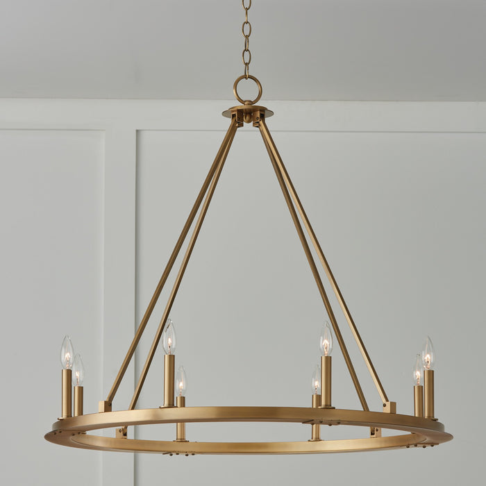 Capital Lighting - 4918AD - Eight Light Chandelier - Pearson - Aged Brass