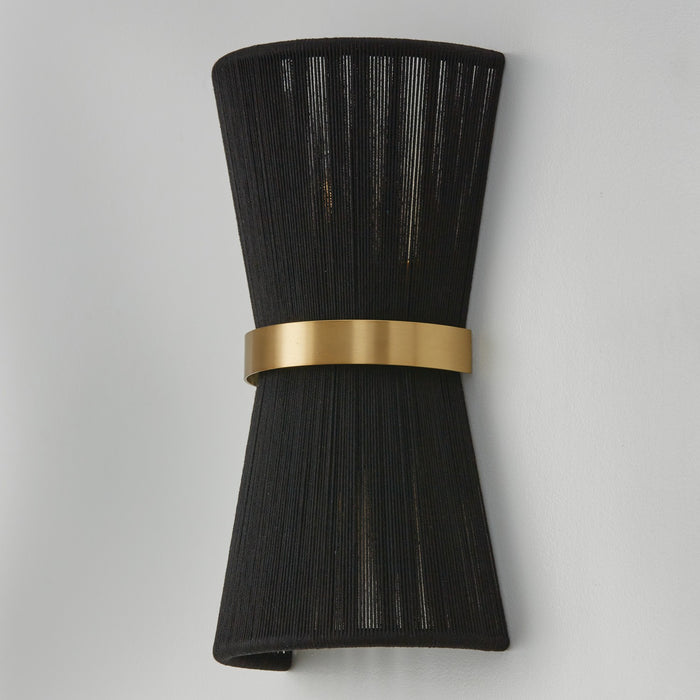 Capital Lighting - 641221KP - Two Light Wall Sconce - Cecilia - Black Rope and Patinaed Brass
