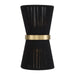 Capital Lighting - 641221KP - Two Light Wall Sconce - Cecilia - Black Rope and Patinaed Brass