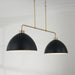 Capital Lighting - 852021AB - Two Light Island Pendant - Ross - Aged Brass and Black