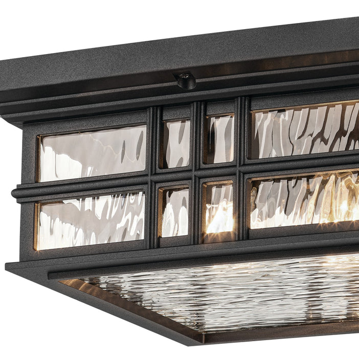 Kichler - 49834BKT - Two Light Outdoor Ceiling Mount - Beacon Square - Textured Black