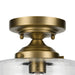 Kichler - 44033NBR - One Light Semi Flush Mount - Winslow - Natural Brass